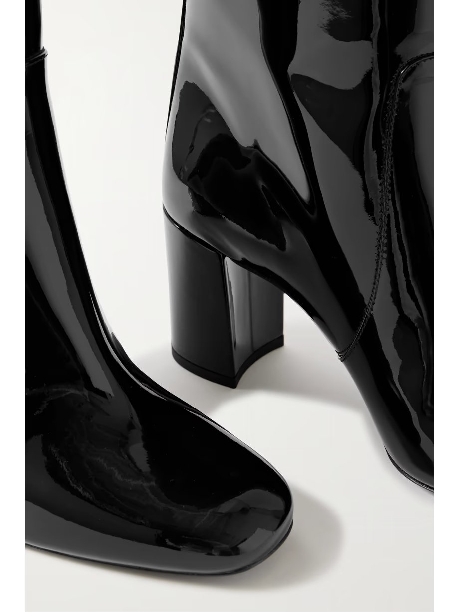 Patent-leather knee boots Patent-leather knee boots