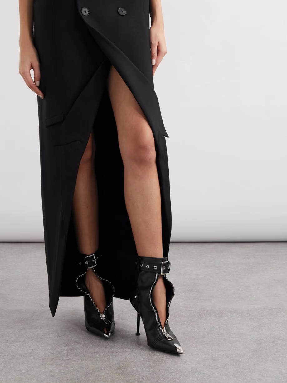 Buckled leather ankle boots Buckled leather ankle boots