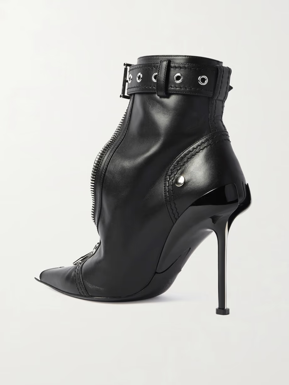 Buckled leather ankle boots Buckled leather ankle boots