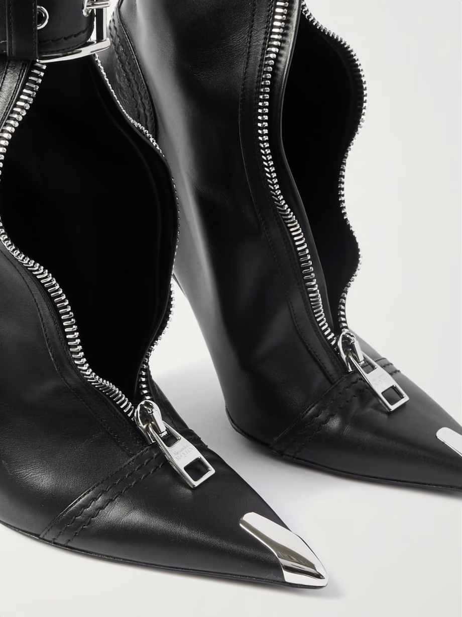 Buckled leather ankle boots Buckled leather ankle boots