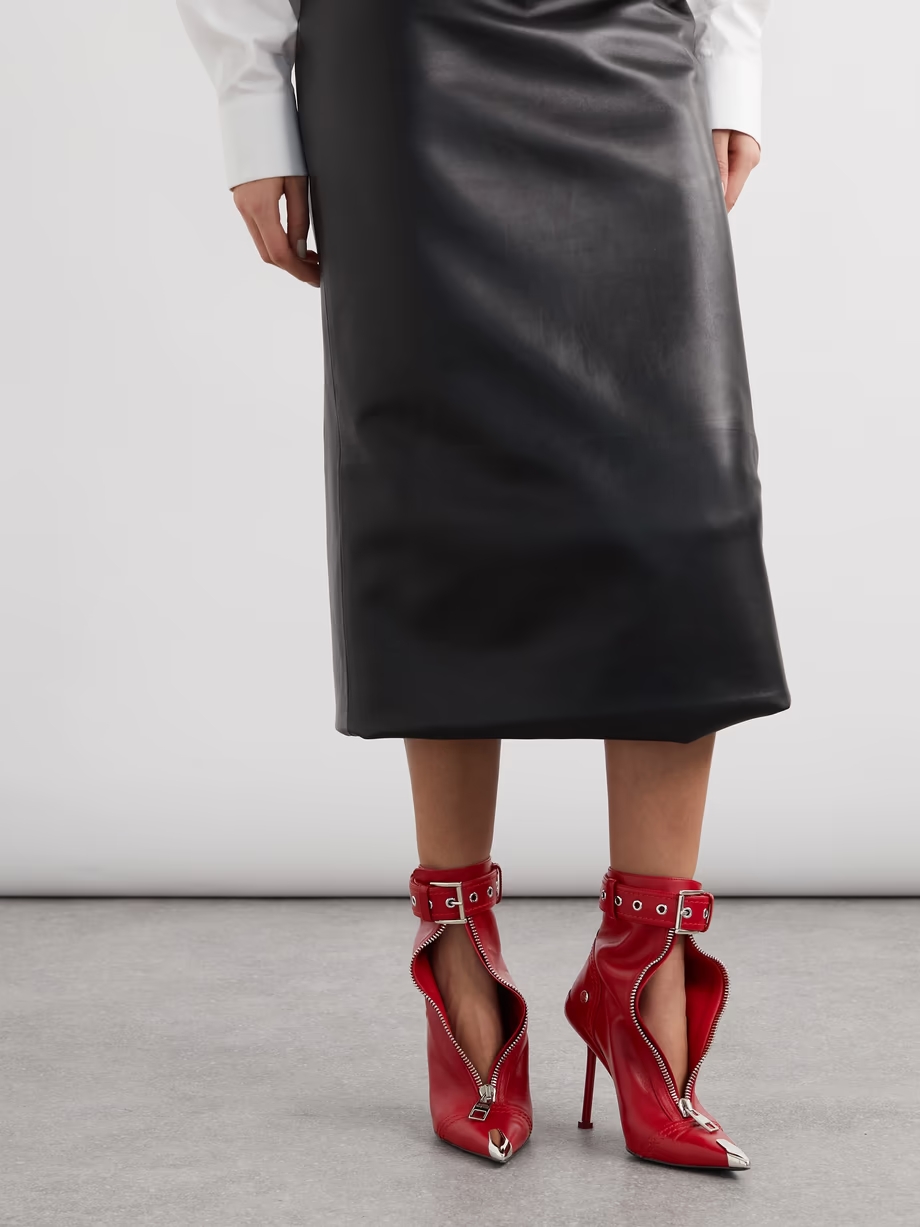 Buckled leather ankle boots Buckled leather ankle boots