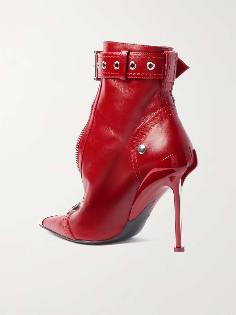 Buckled leather ankle boots Buckled leather ankle boots