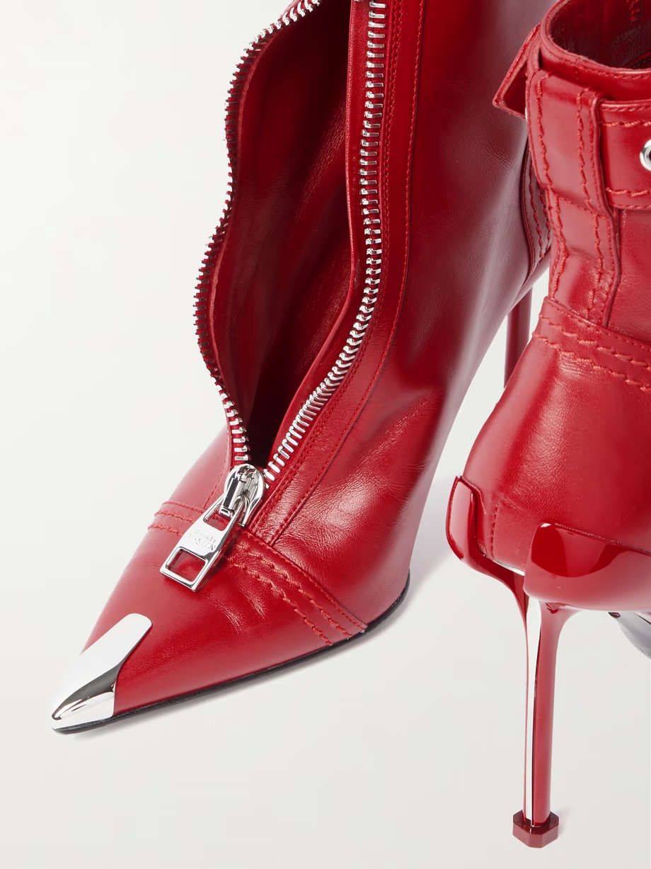 Buckled leather ankle boots Buckled leather ankle boots