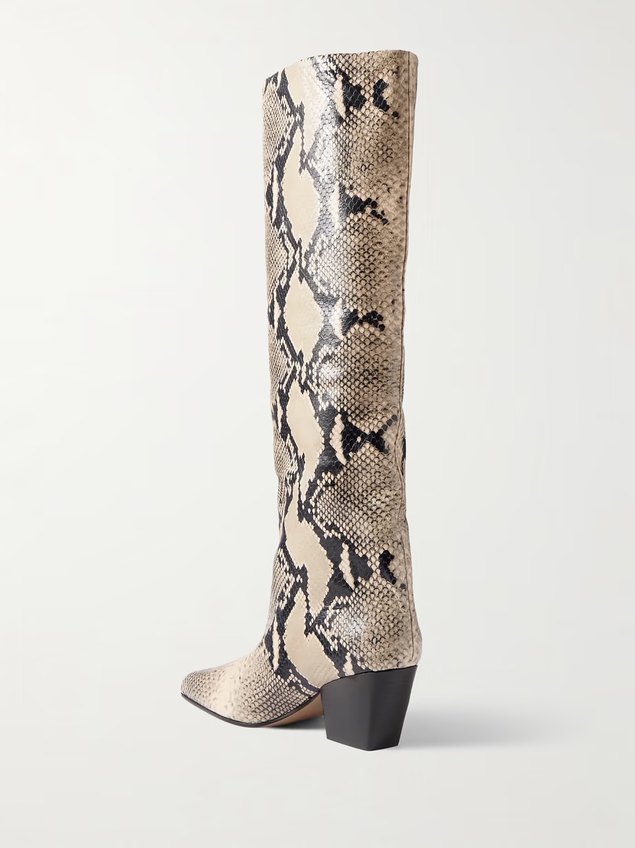 Jane snake-effect leather knee boots Jane snake-effect leather knee boots