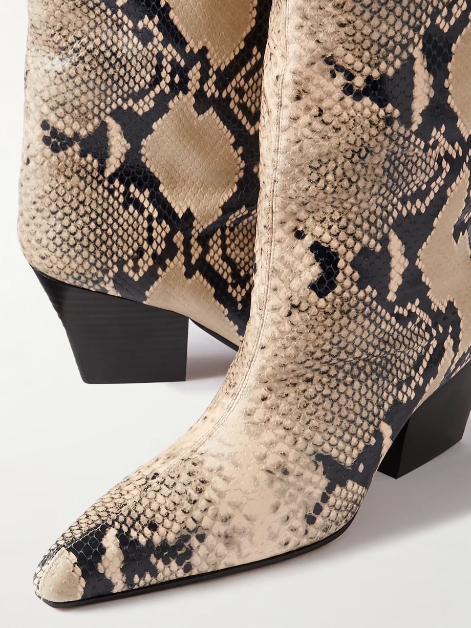 Jane snake-effect leather knee boots Jane snake-effect leather knee boots