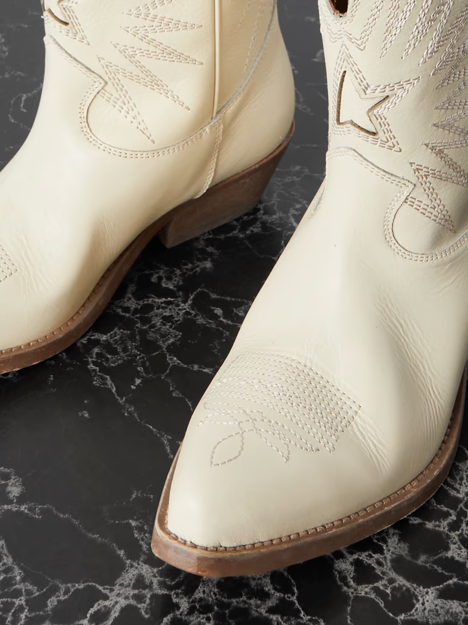 Low Wish Star embroidered leather cowboy boots Low Wish Star embroidered leather cowboy boots