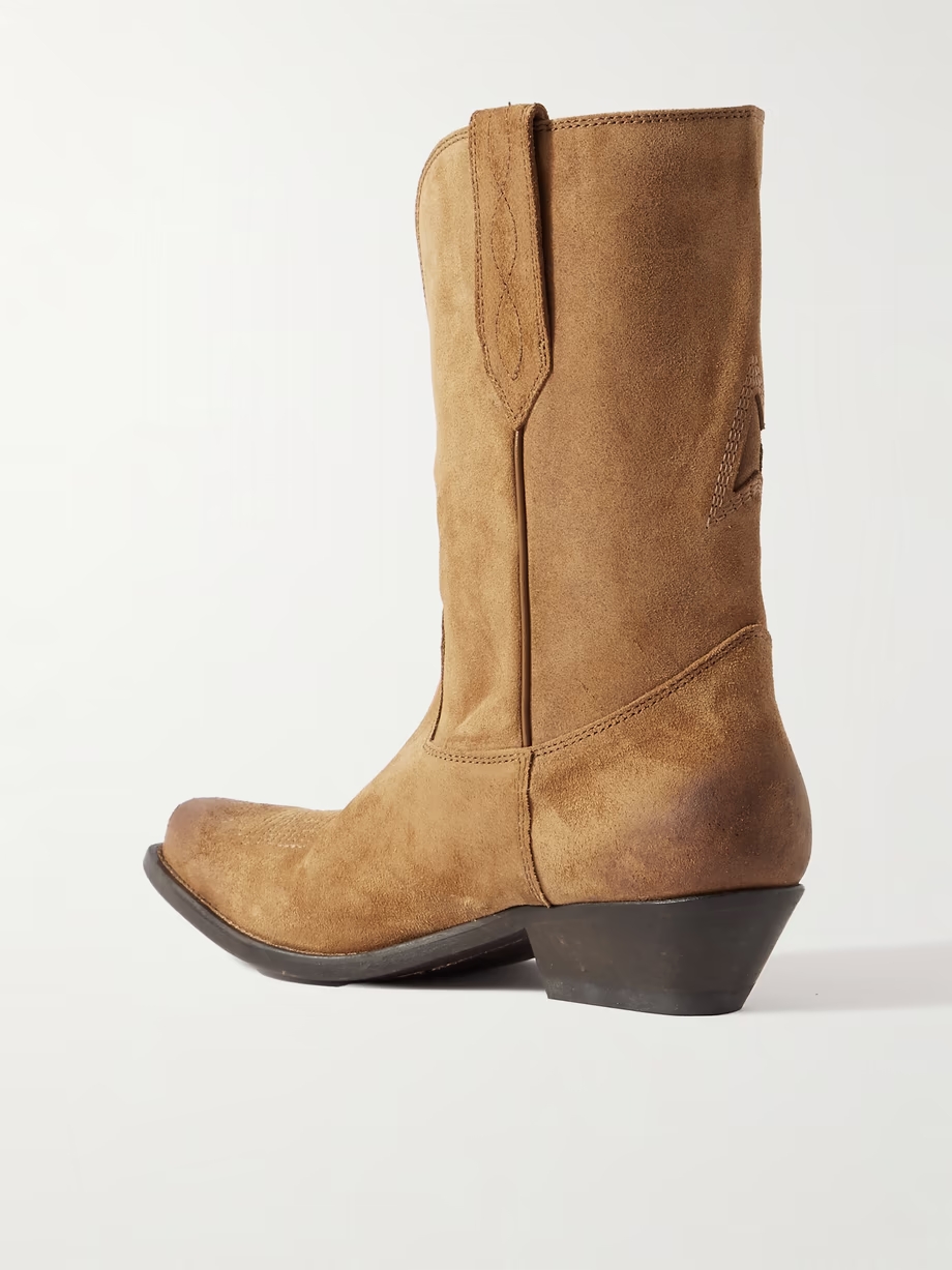Low Wish Star suede cowboy boots Low Wish Star suede cowboy boots