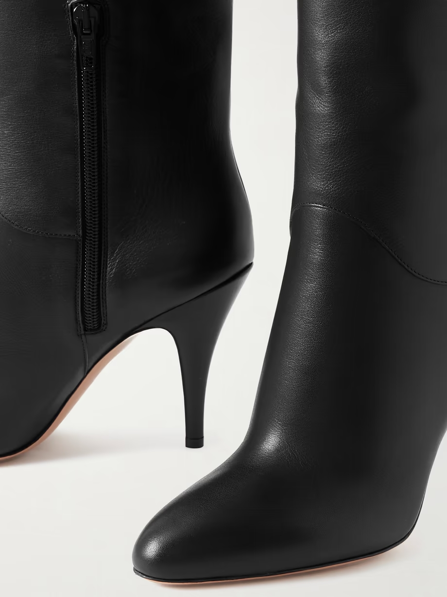 105 buckle-embellished leather over-the-knee boots 105 buckle-embellished leather over-the-knee boots