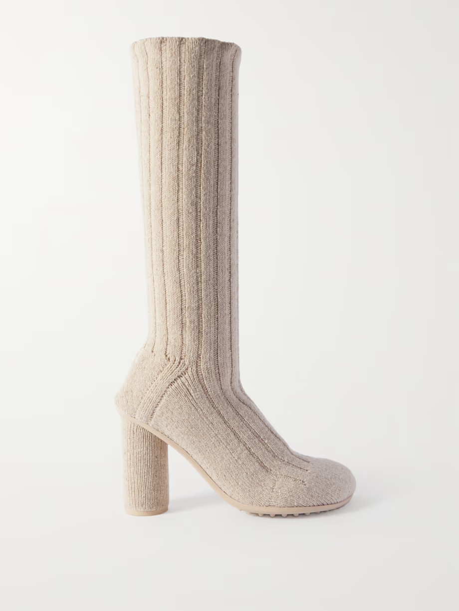 Atomic ribbed-knit knee-boots Atomic ribbed-knit knee-boots