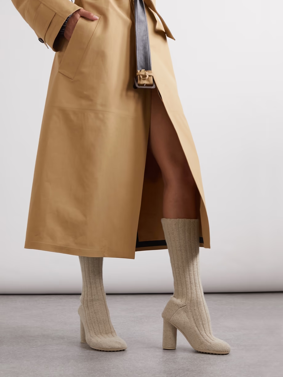 Atomic ribbed-knit knee-boots Atomic ribbed-knit knee-boots