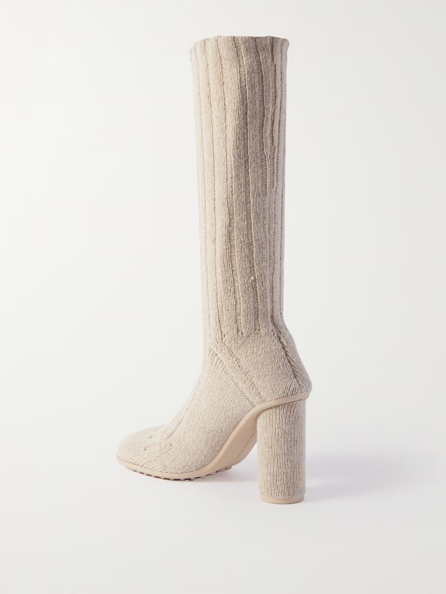 Atomic ribbed-knit knee-boots Atomic ribbed-knit knee-boots