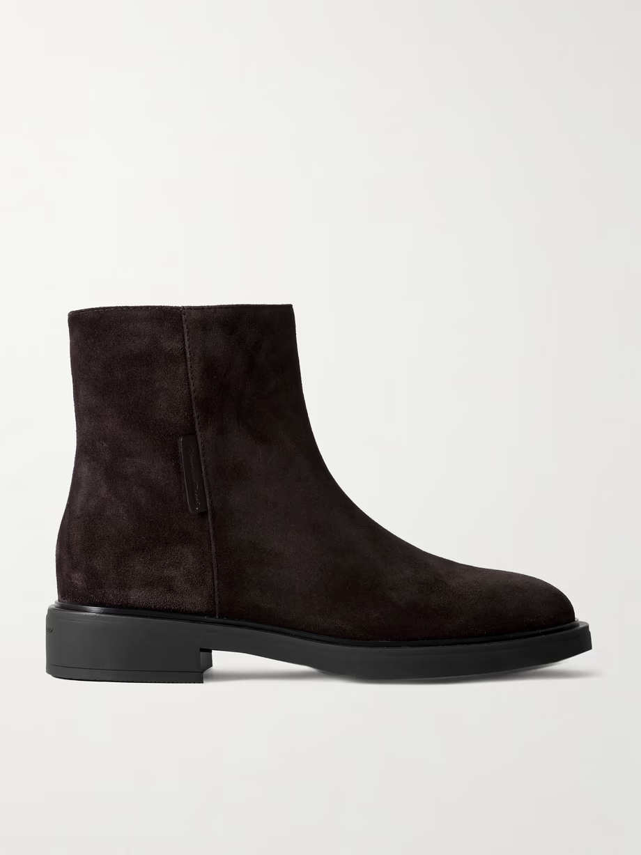 Lexington 20 leather-trimmed suede ankle boots Lexington 20 leather-trimmed suede ankle boots