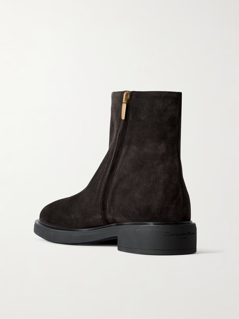 Lexington 20 leather-trimmed suede ankle boots Lexington 20 leather-trimmed suede ankle boots