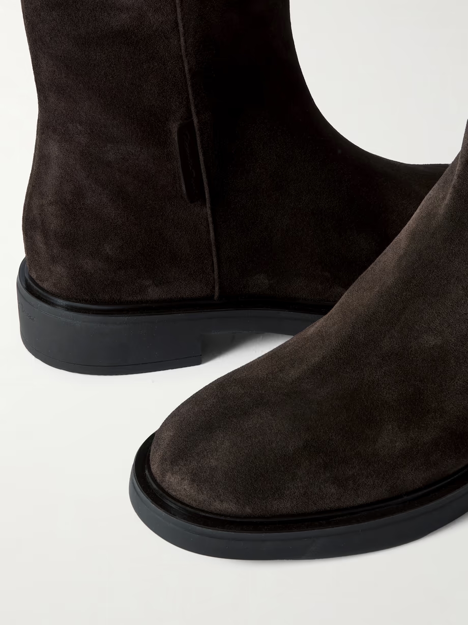 Lexington 20 leather-trimmed suede ankle boots Lexington 20 leather-trimmed suede ankle boots