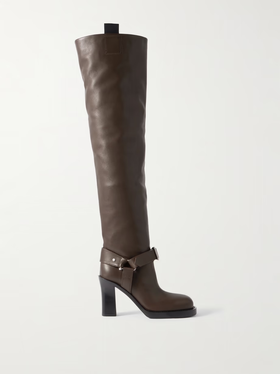 Le Soft Stirrup embellished leather over-the-knee boots Le Soft Stirrup embellished leather over-the-knee boots