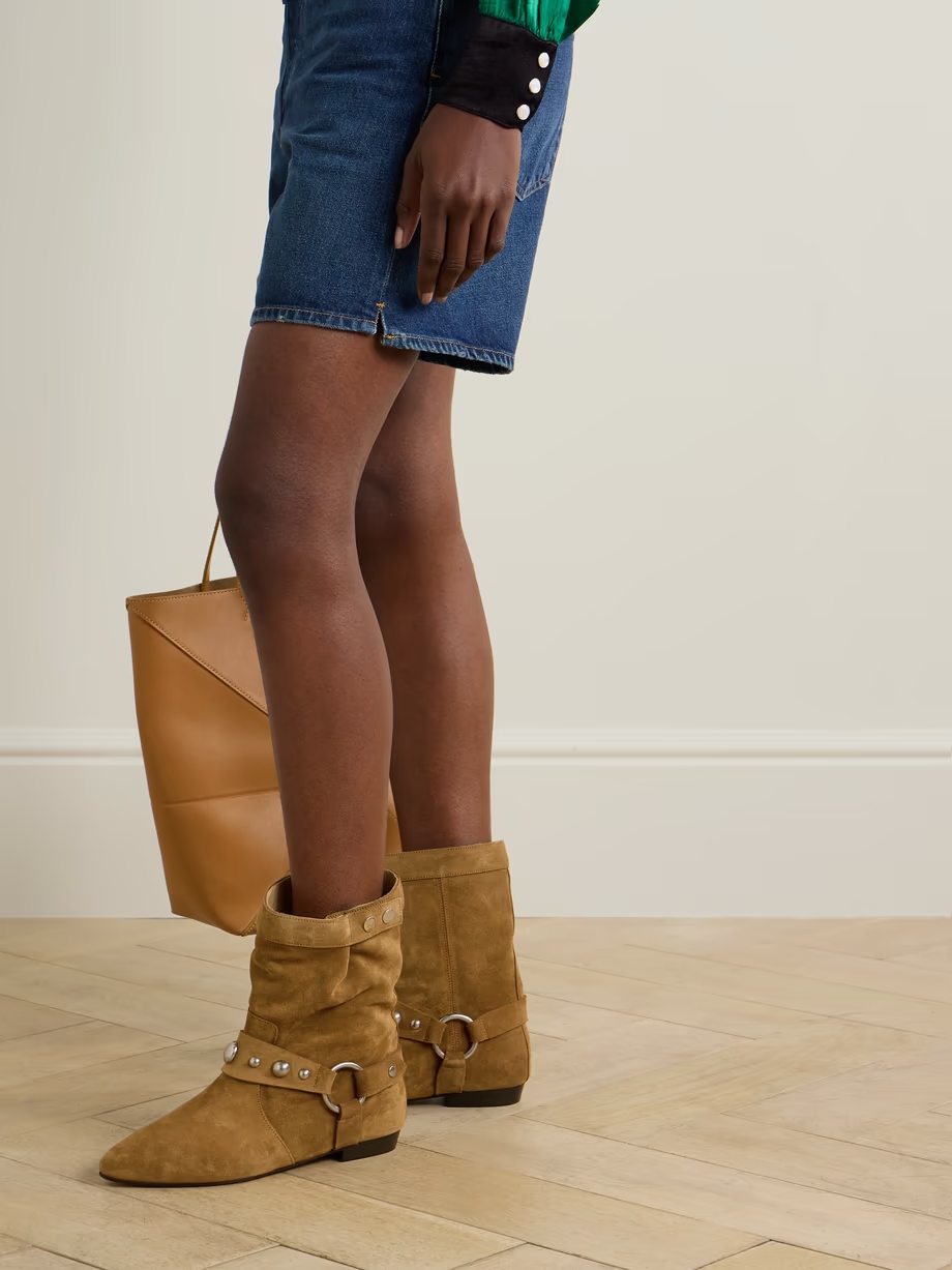 Stania studded suede ankle boots Stania studded suede ankle boots