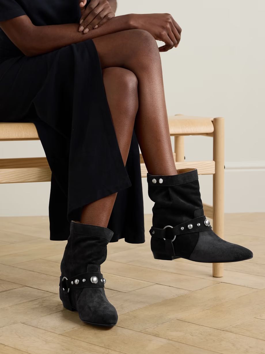 Stania studded suede ankle boots Stania studded suede ankle boots