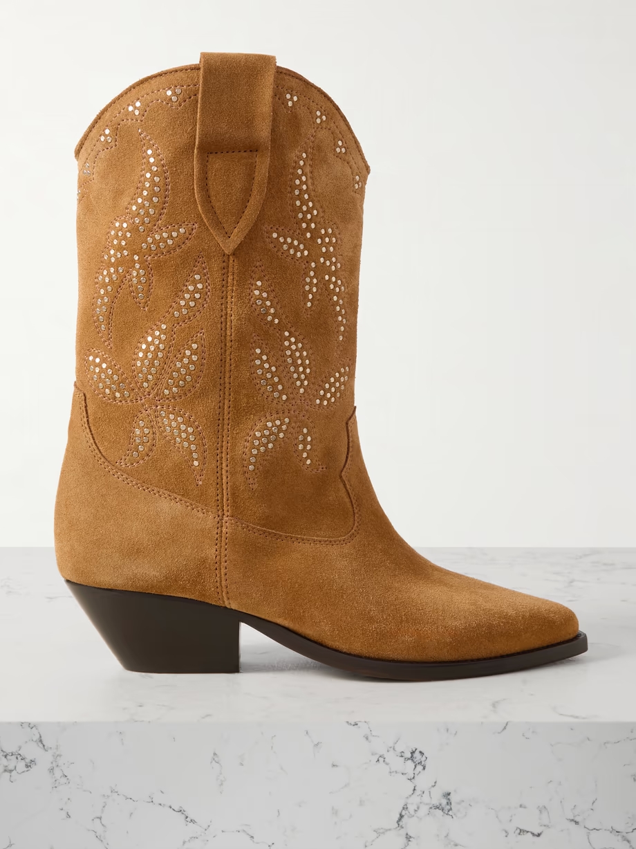 Duerto studded suede cowboy boots Duerto studded suede cowboy boots