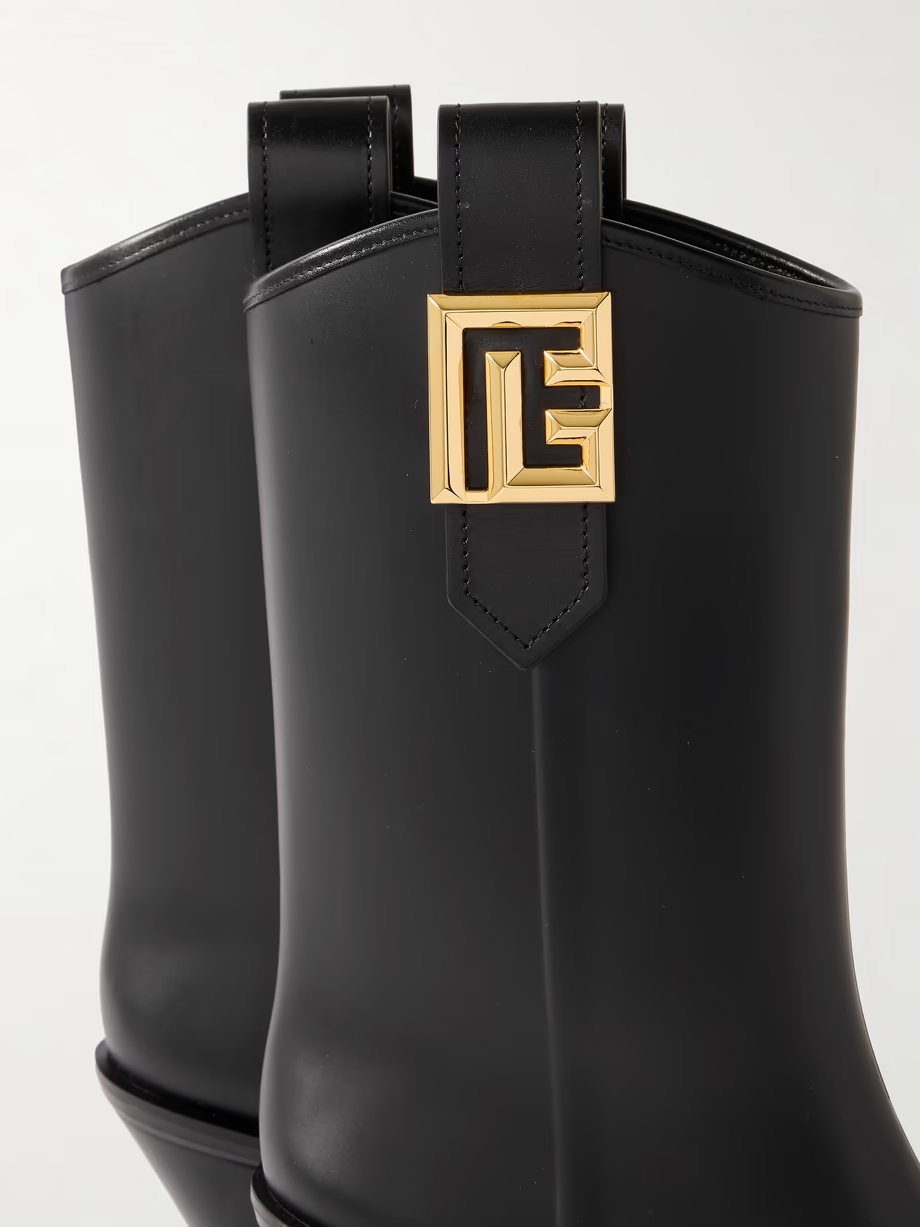 Tess leather-trimmed rubber ankle boots Tess leather-trimmed rubber ankle boots