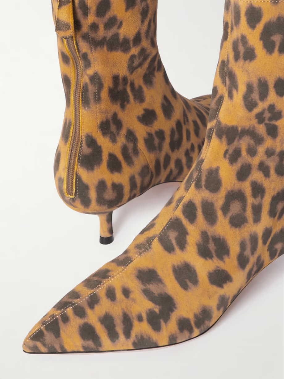 Montmartre 50 leopard-print suede ankle boots Montmartre 50 leopard-print suede ankle boots