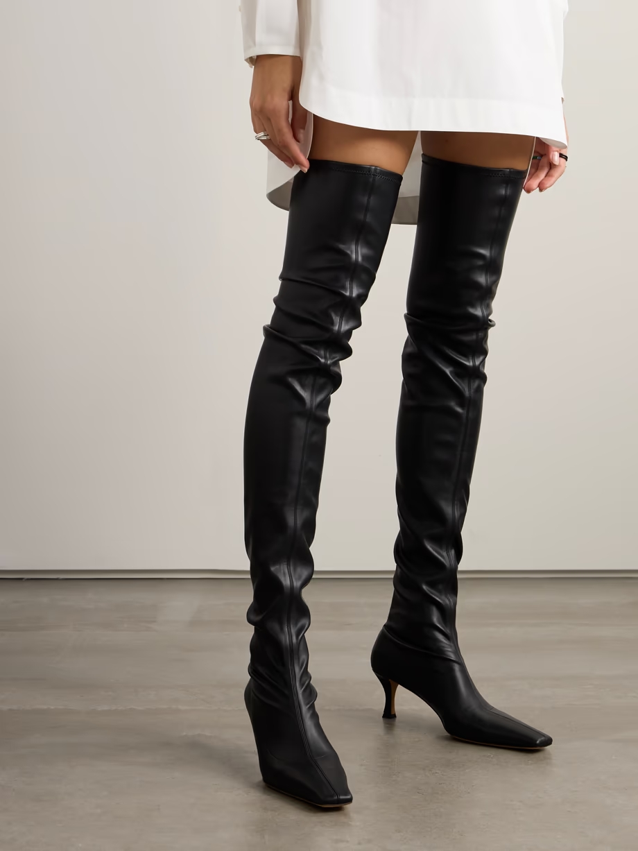 Over-the-knee leather boots Over-the-knee leather boots