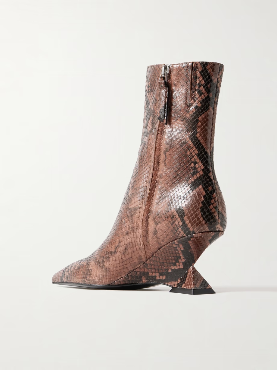Cheope snake-effect leather ankle boots Cheope snake-effect leather ankle boots