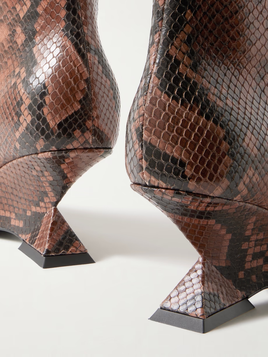 Cheope snake-effect leather ankle boots Cheope snake-effect leather ankle boots