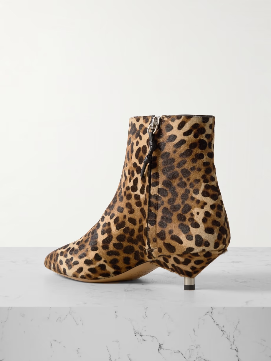 Eana leopard-print calf hair ankle boots Eana leopard-print calf hair ankle boots