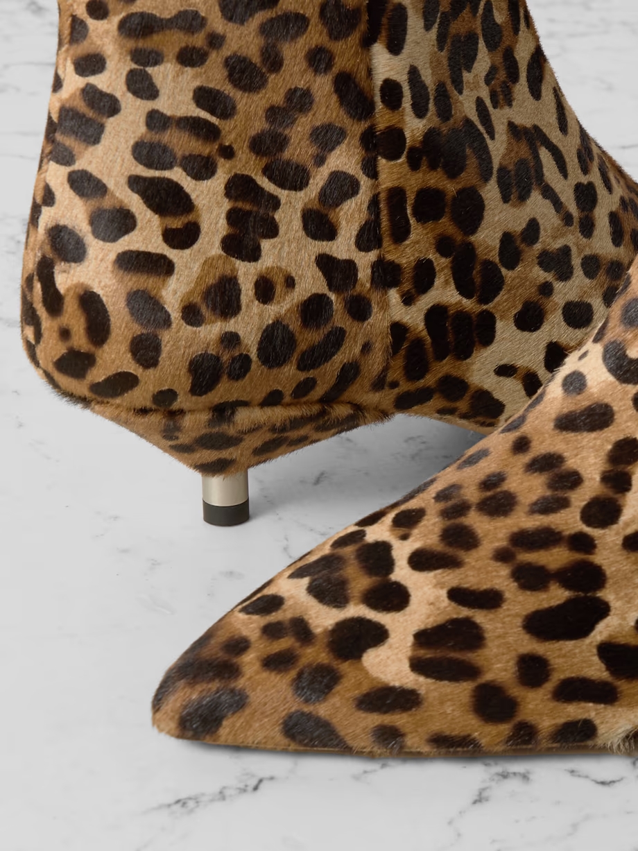 Eana leopard-print calf hair ankle boots Eana leopard-print calf hair ankle boots