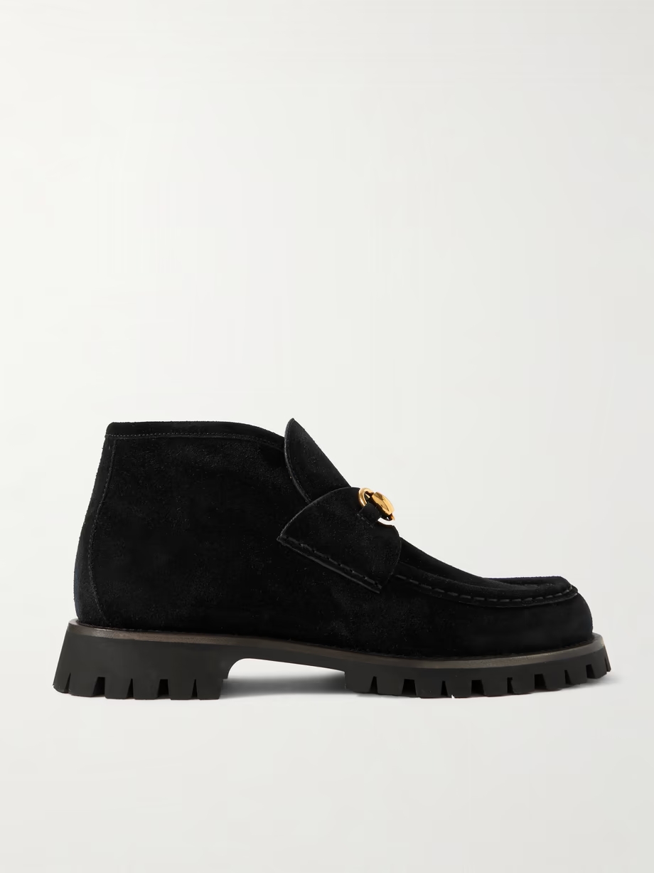 Sylke horsebit-detailed suede ankle boots Sylke horsebit-detailed suede ankle boots