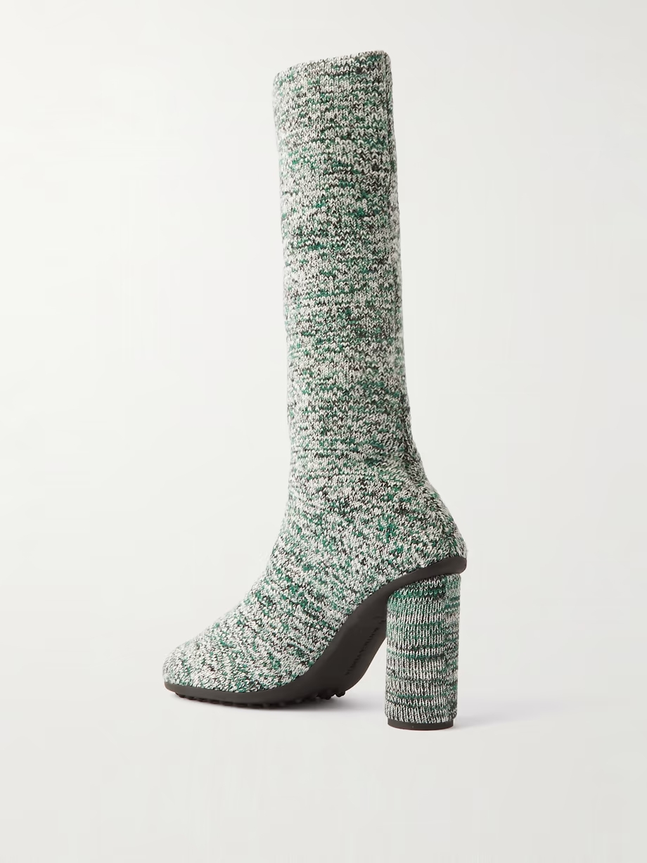 Atomic ribbed-knit knee boots Atomic ribbed-knit knee boots