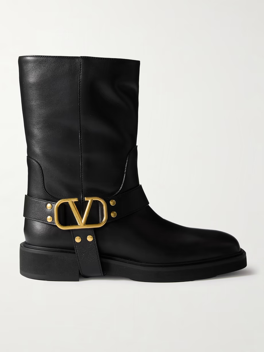 Embelished leather ankle boots Embelished leather ankle boots
