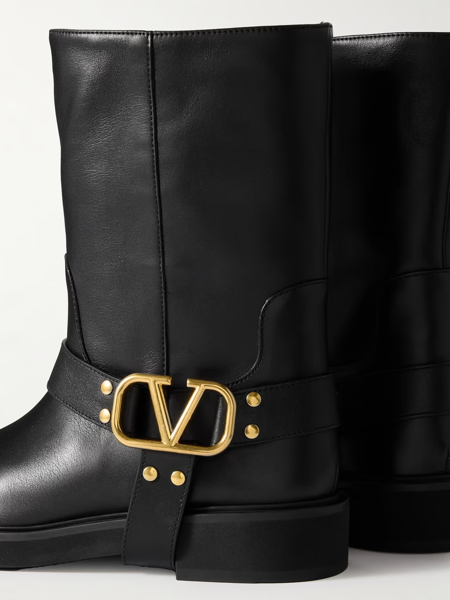 Embelished leather ankle boots Embelished leather ankle boots