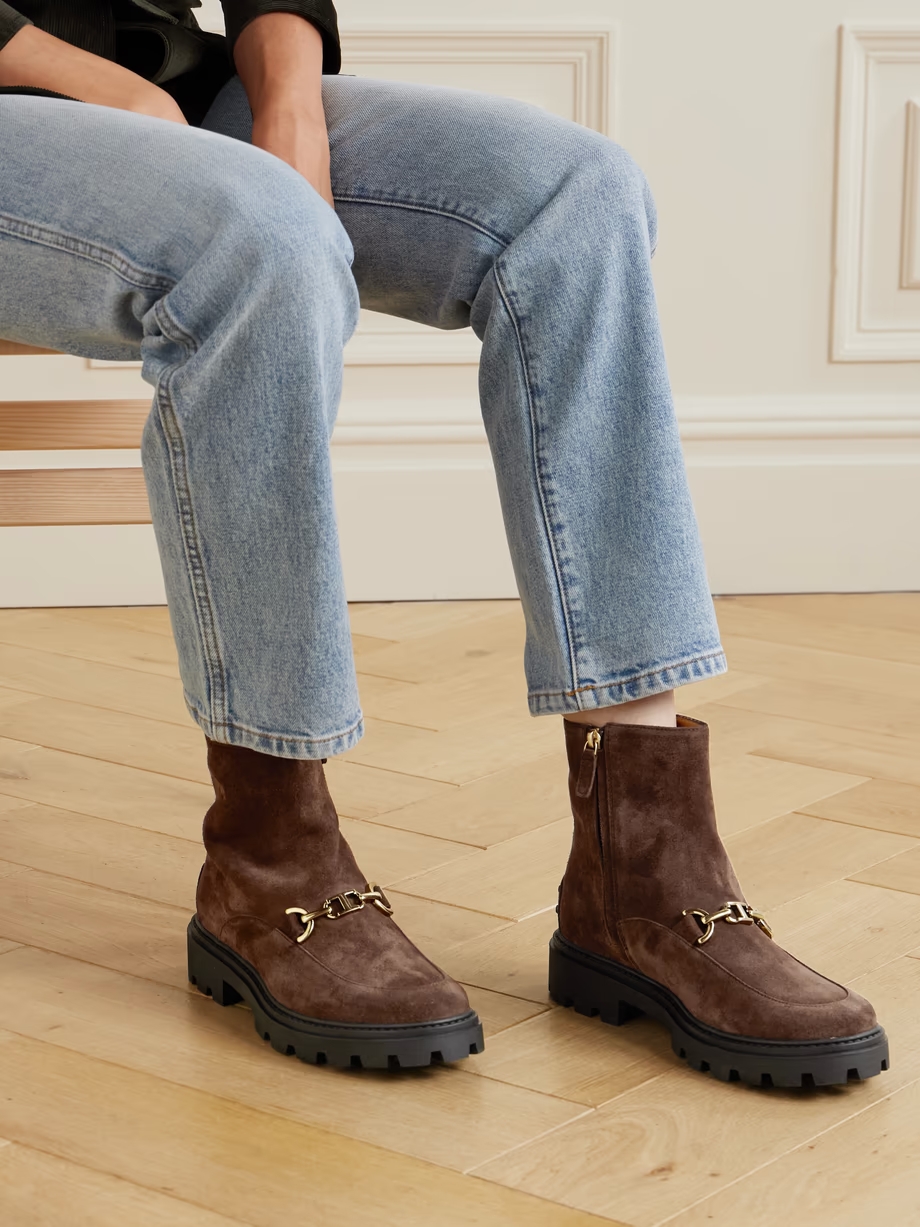 Gomma Pesante embellished suede ankle boots Gomma Pesante embellished suede ankle boots