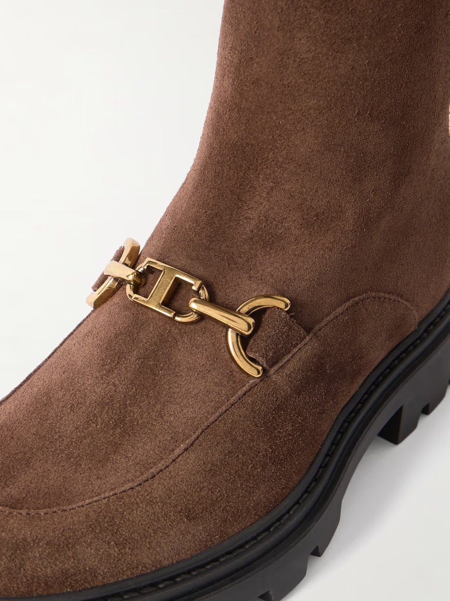 Gomma Pesante embellished suede ankle boots Gomma Pesante embellished suede ankle boots