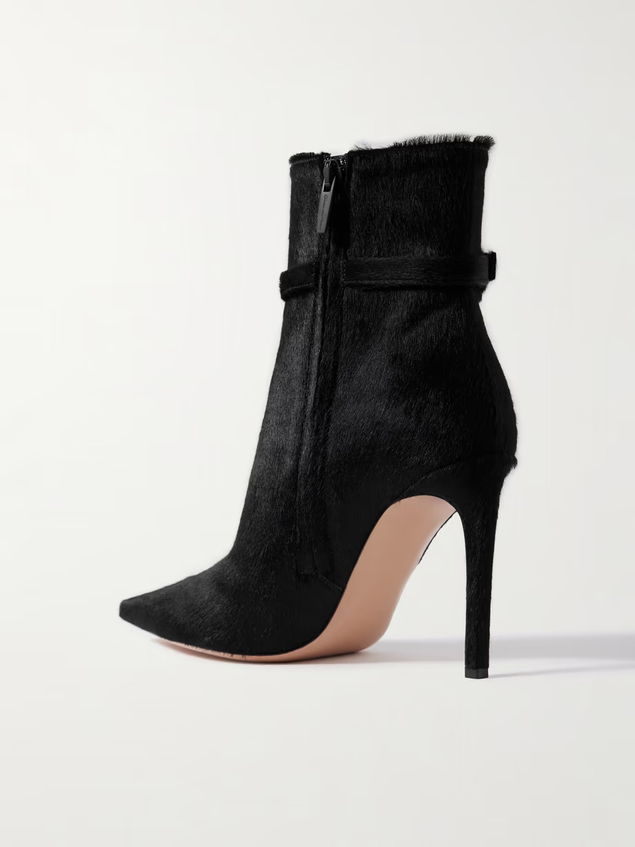 Linsay 95 buckled calf hair ankle boots Linsay 95 buckled calf hair ankle boots