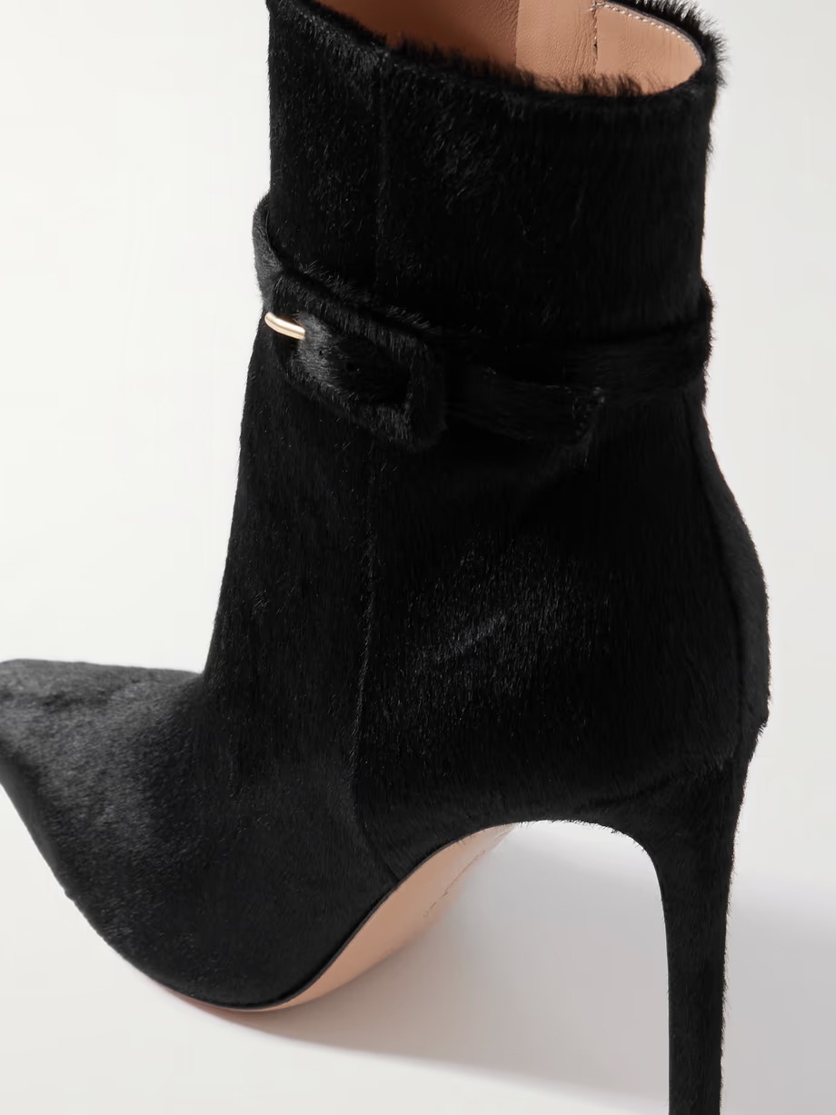 Linsay 95 buckled calf hair ankle boots Linsay 95 buckled calf hair ankle boots