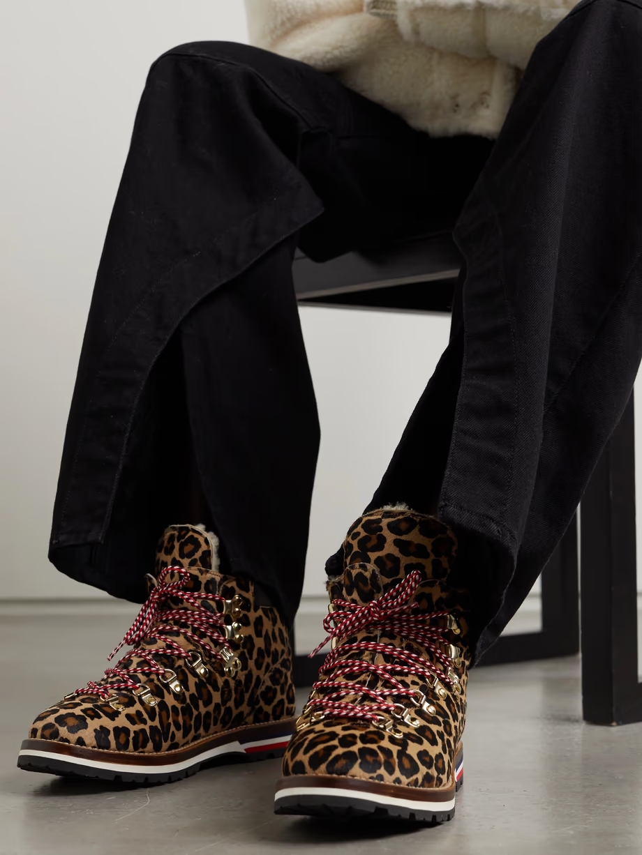 Blanche shearling-lined calf hair ankle boots Blanche shearling-lined calf hair ankle boots