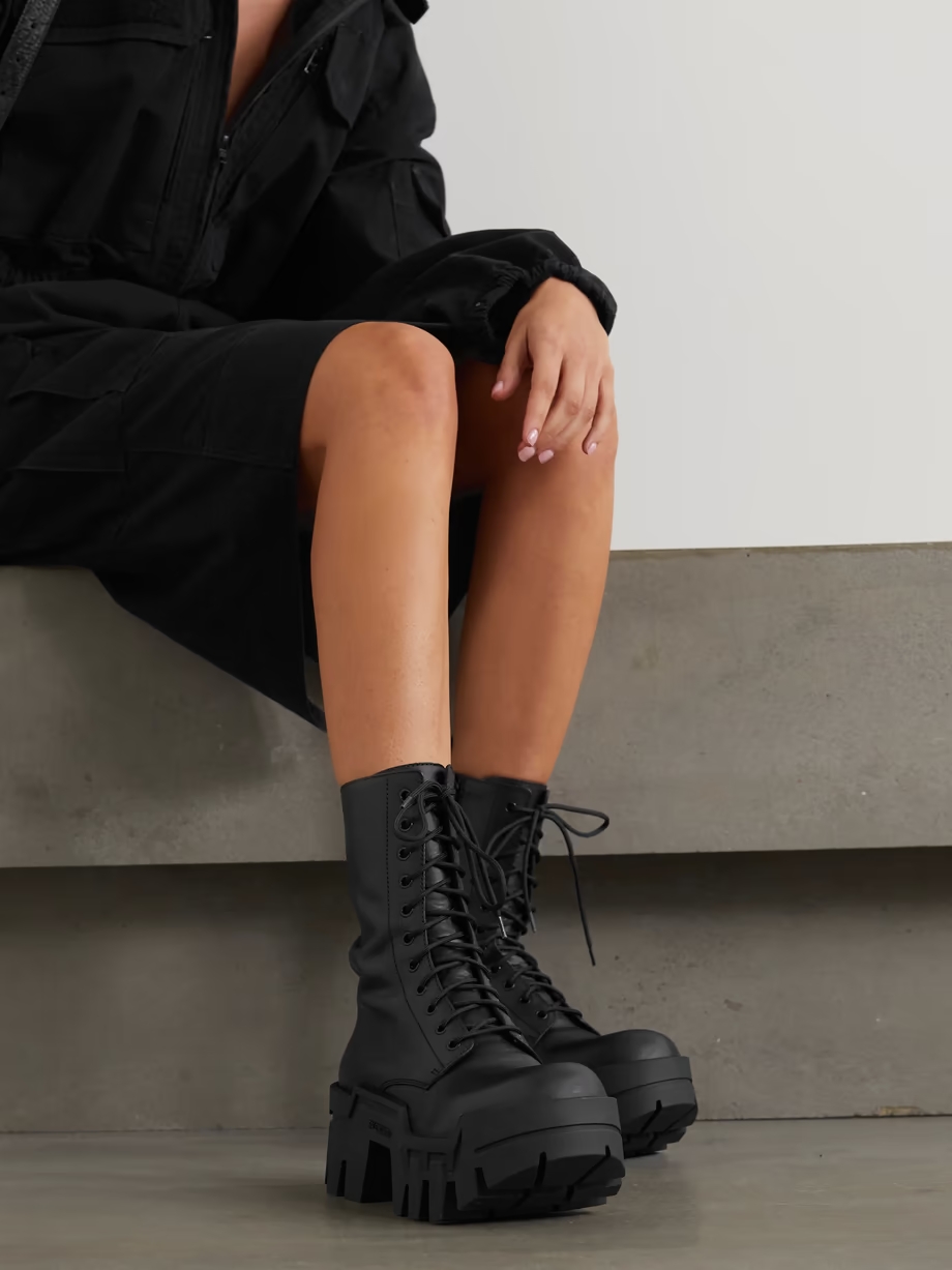 Bulldozer leather platform ankle boots Bulldozer leather platform ankle boots
