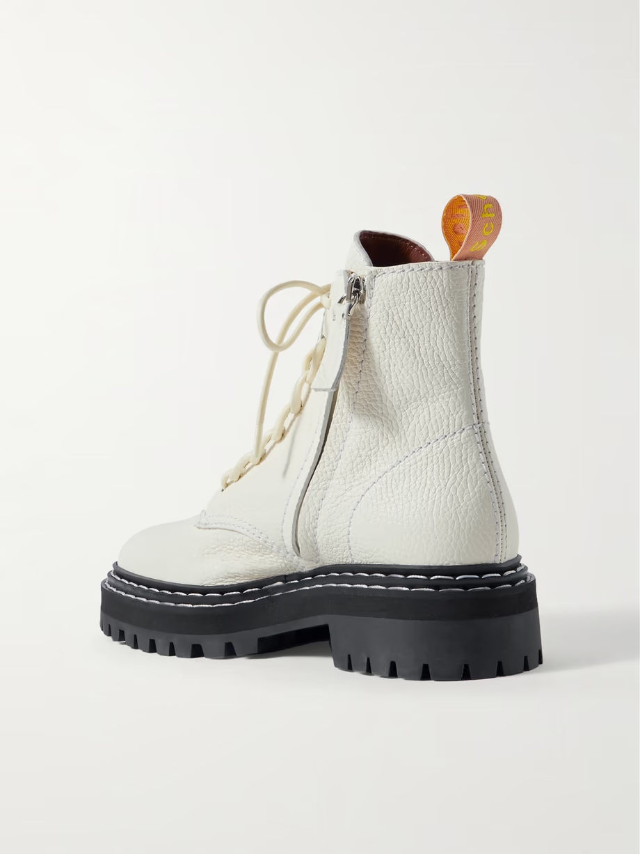 Textured-leather ankle boots Textured-leather ankle boots