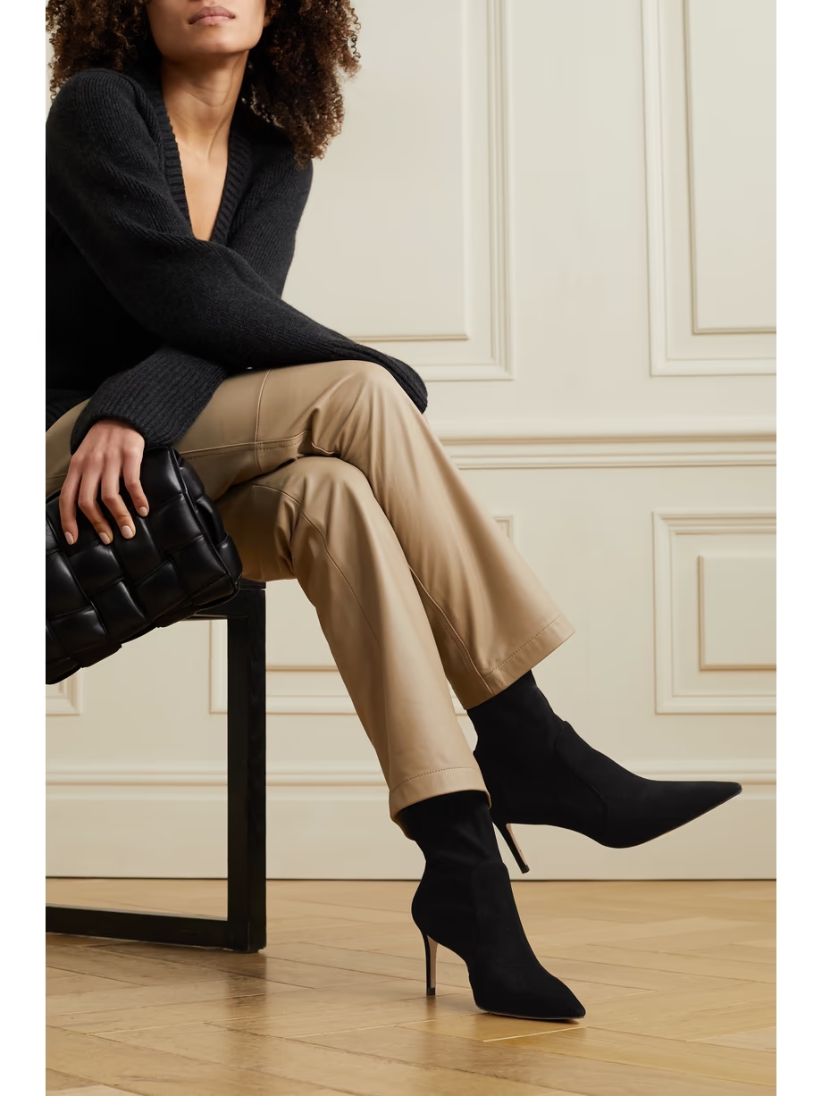 Stuart stretch-suede ankle boots Stuart stretch-suede ankle boots