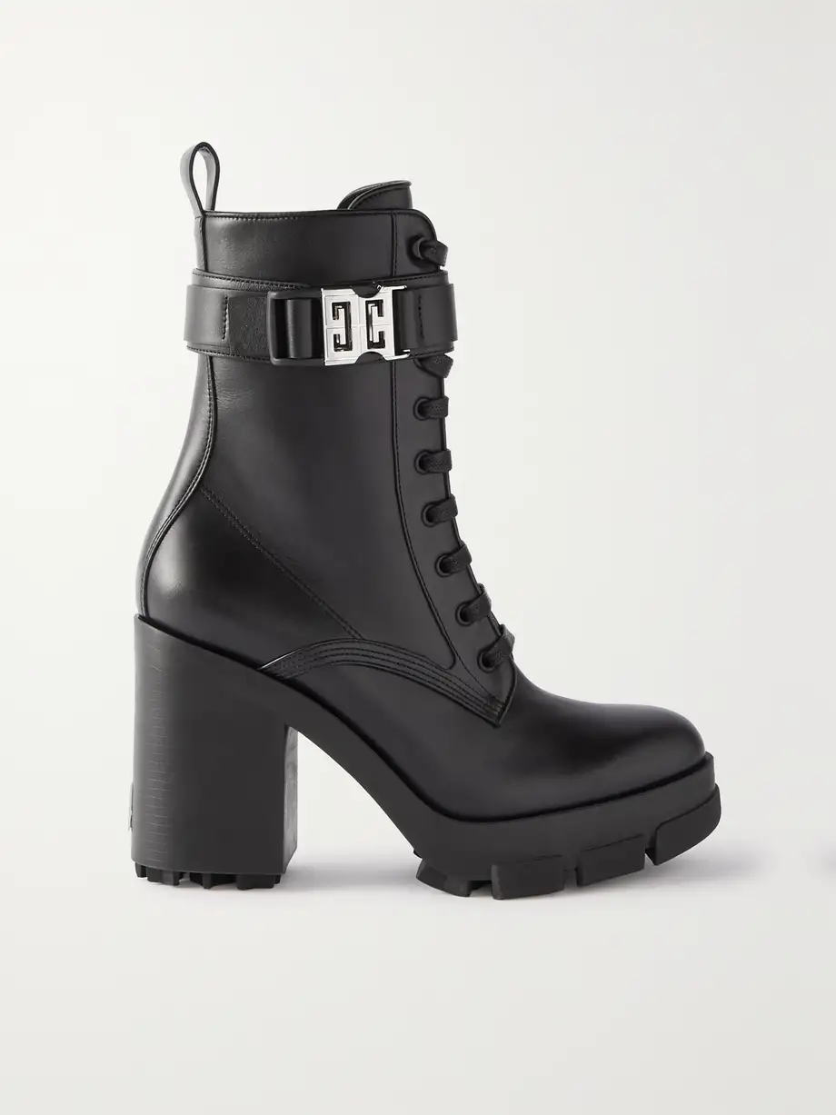 Embellished leather ankle boots Embellished leather ankle boots