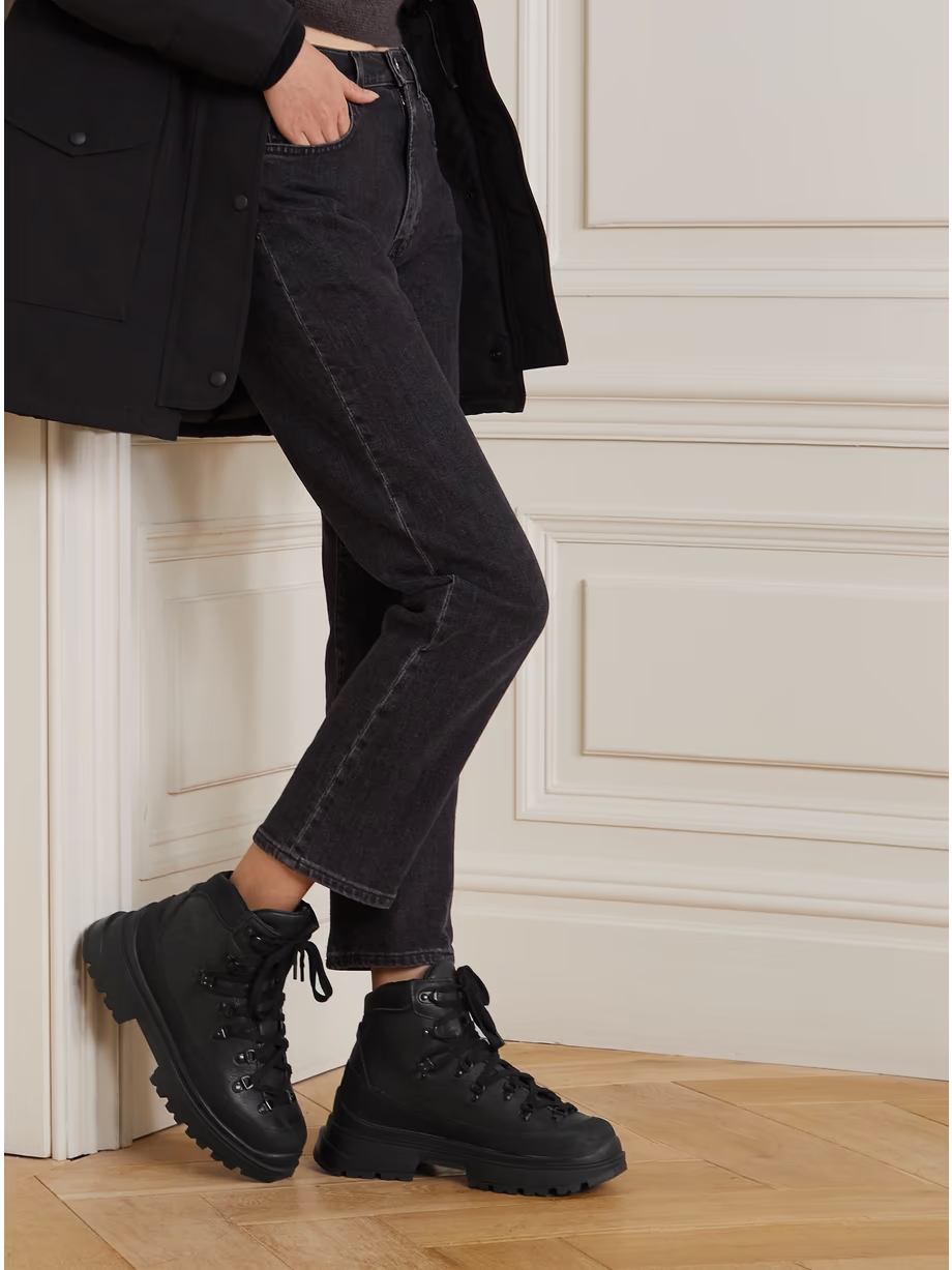 Journey shell-trimmed textured-leather ankle boots Journey shell-trimmed textured-leather ankle boots