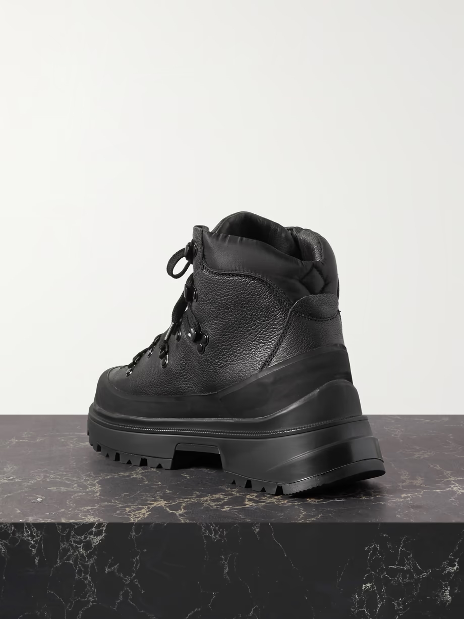 Journey shell-trimmed textured-leather ankle boots Journey shell-trimmed textured-leather ankle boots