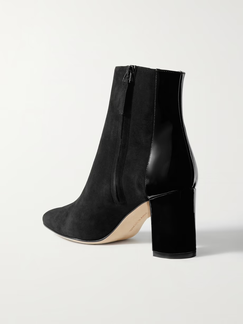 Rosie 70 patent-leather and suede ankle boots Rosie 70 patent-leather and suede ankle boots