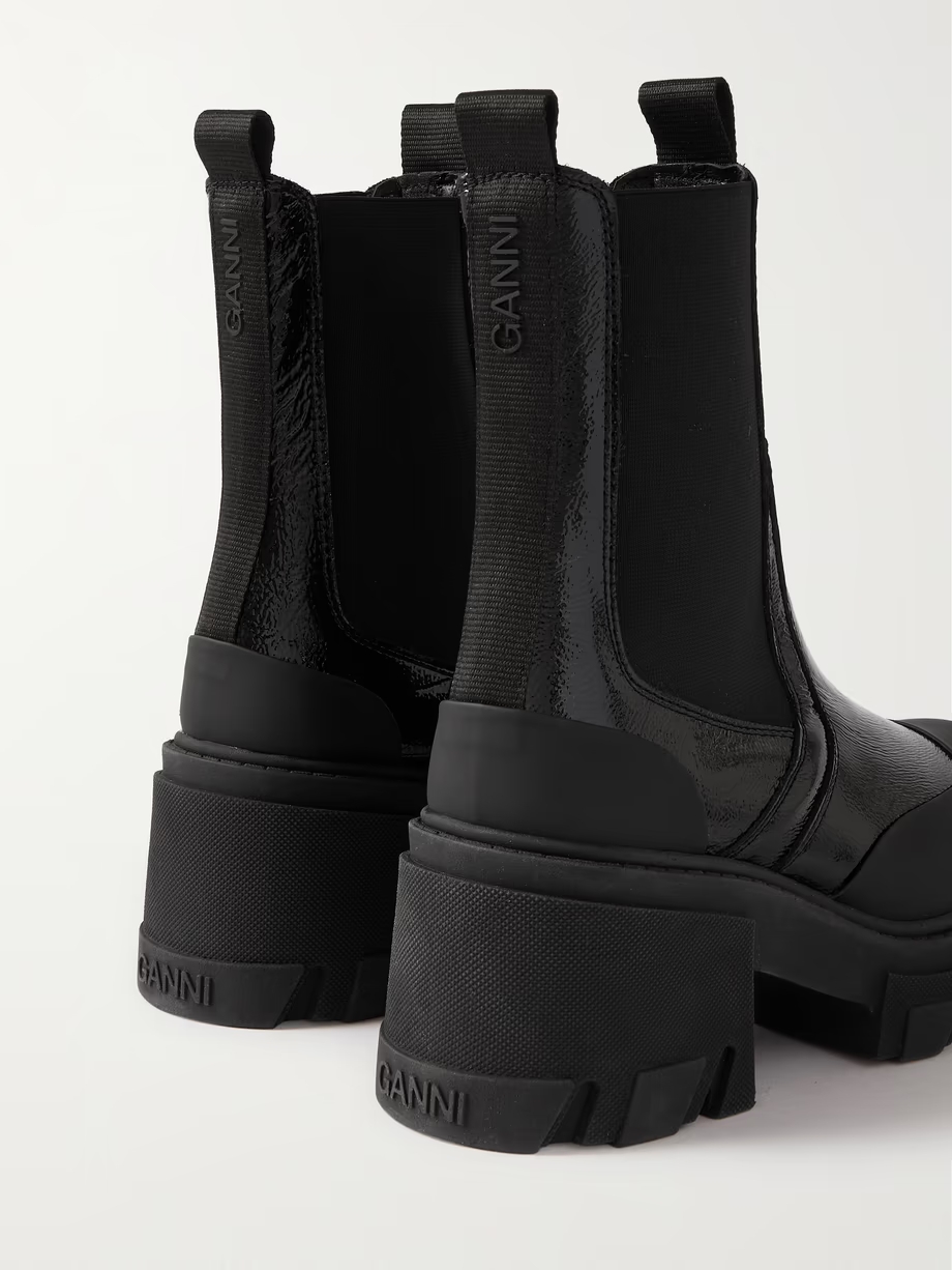 Patent-leather platform Chelsea boots Patent-leather platform Chelsea boots