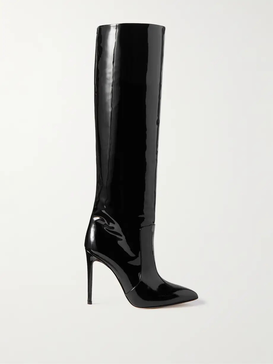 Stiletto patent-leather knee boots Stiletto patent-leather knee boots