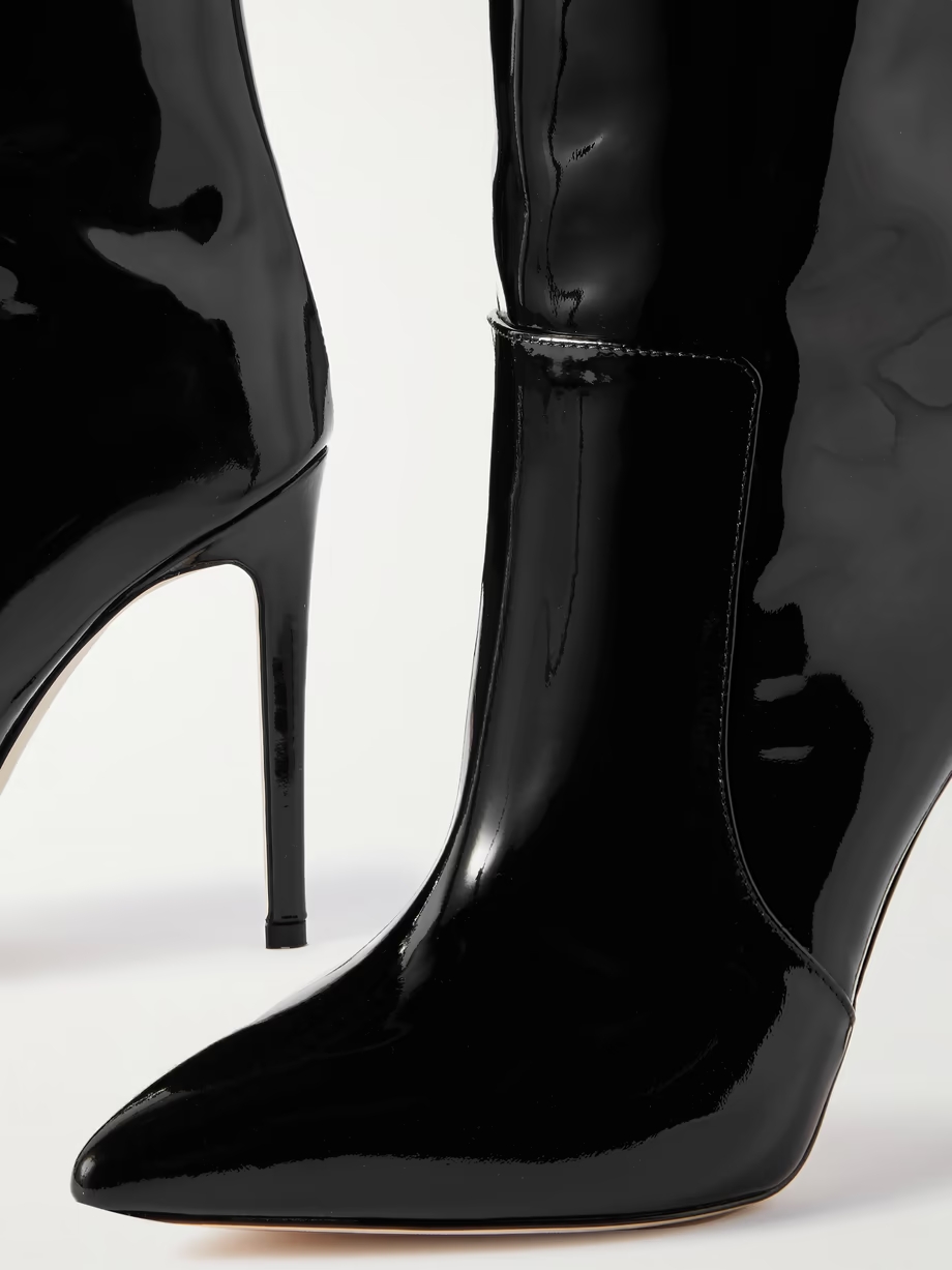 Stiletto patent-leather knee boots Stiletto patent-leather knee boots