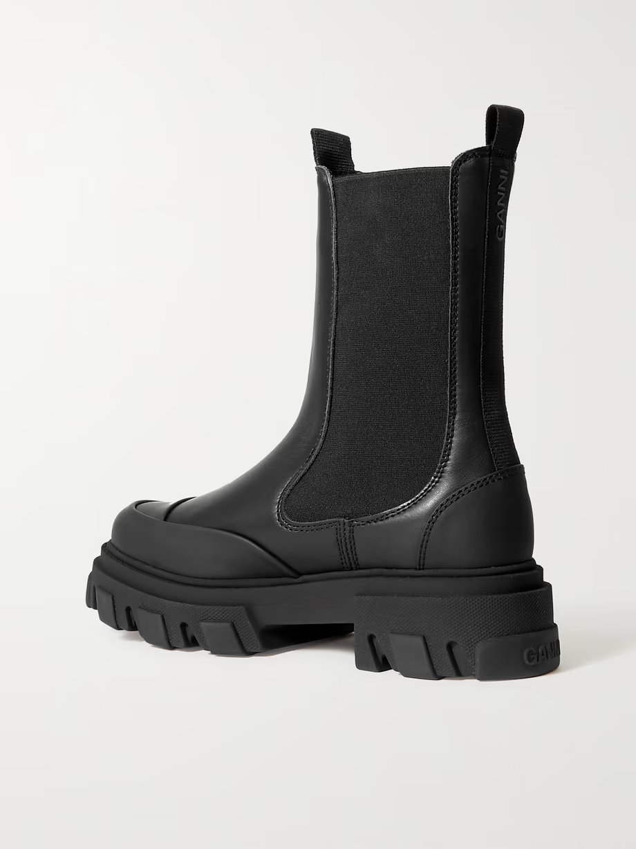 + NET SUSTAIN paneled recycled-leather Chelsea boots + NET SUSTAIN paneled recycled-leather Chelsea boots