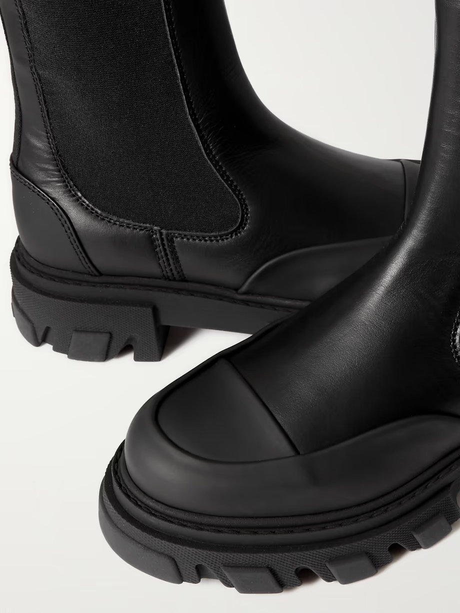 + NET SUSTAIN paneled recycled-leather Chelsea boots + NET SUSTAIN paneled recycled-leather Chelsea boots